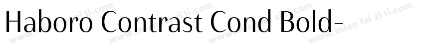 Haboro Contrast Cond Bold字体转换